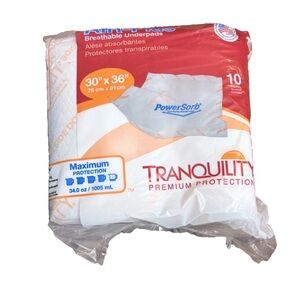 Tranquility AIR-Plus Underpad, 30 X 36 Inch Heavy Absorbency, Pack of 10